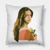 Lana With Rose Throw Pillow Official Lana Del Rey Shop