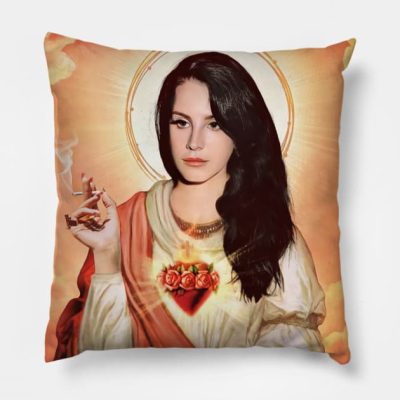 Saint Lana Del Rey Throw Pillow Official Lana Del Rey Shop