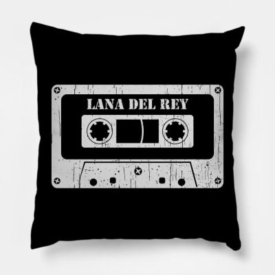 Lana Del Rey Vintage Cassette White Throw Pillow Official Lana Del Rey Shop