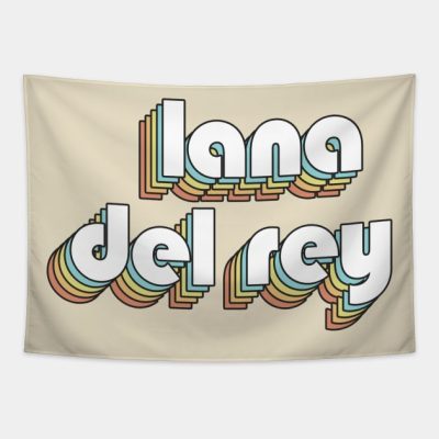 Lana Del Rey Retro Rainbow Typography Faded Style Tapestry Official Lana Del Rey Shop