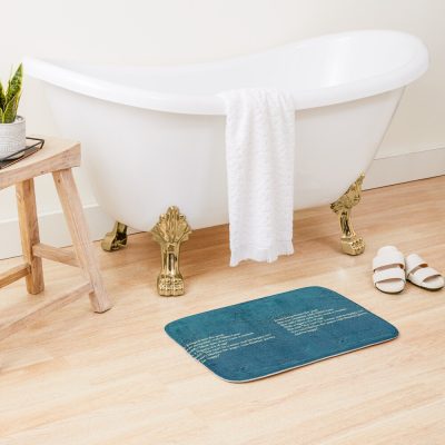 Lana Del Rey - Blue Banisters Lyrics Sticker Bath Mat Official Lana Del Rey Shop