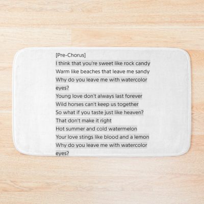 Lana Del Rey - Watercolor Eyes Lyrics Bath Mat Official Lana Del Rey Shop