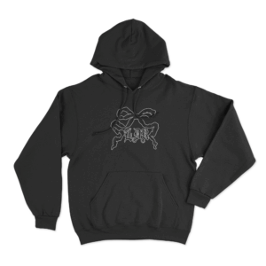 Black LDR Ribbon Hoodie Black