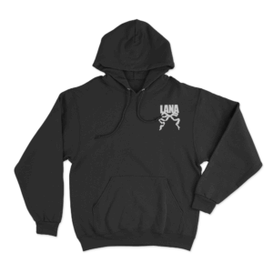 LANA Ribbon Logo Hoodie Black